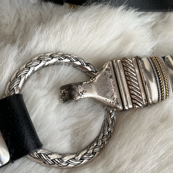 Vintage western leather belt! Solid metal detailing and adjustable! - Picture 3 of 7